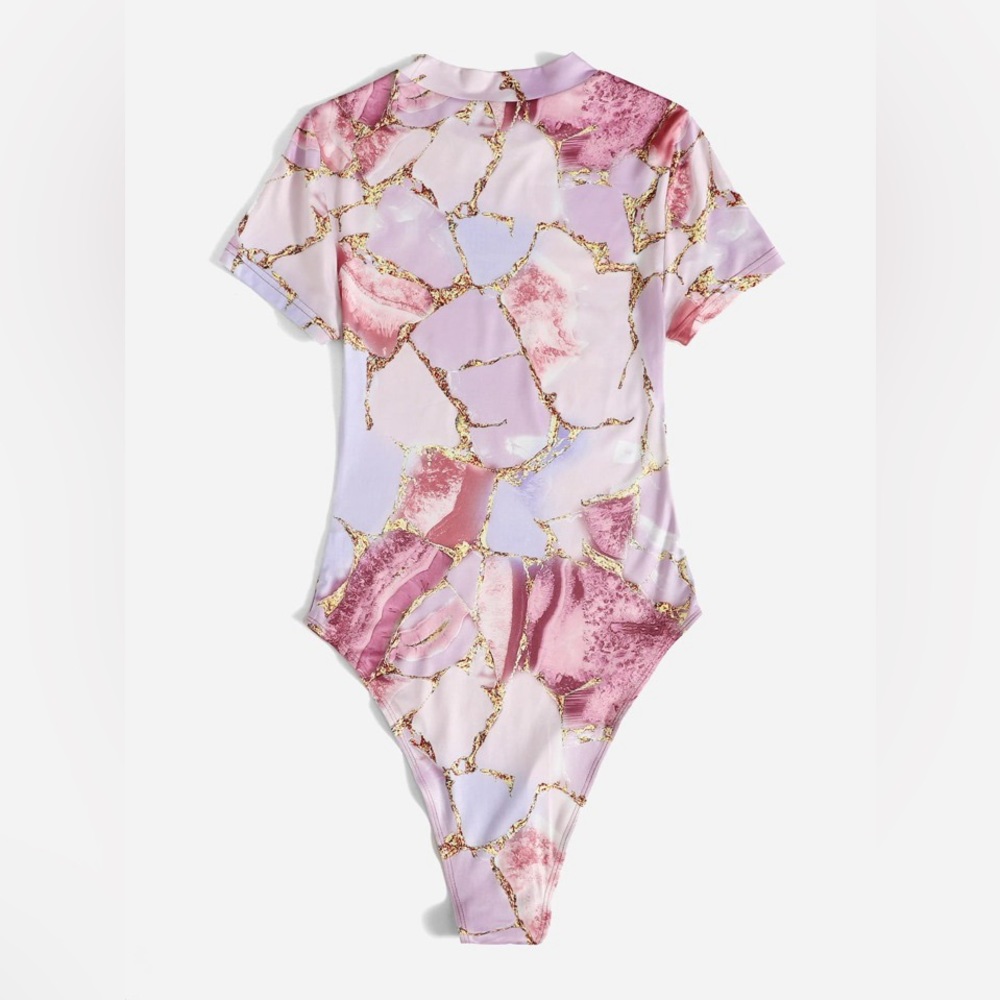 Marble High Cut Bodysuit